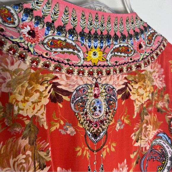 Camilla Silk Kimono Paisley in patches OS - Picture 4 of 10